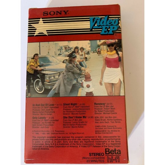 Vintage Bon Jovi Breakout BETA Tape-Not VHS Rare - Picture 5 of 5